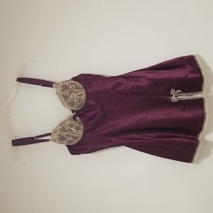 Sumptuous Plum Ambriellé Teddyvwith Matching Panties